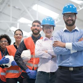 Factory workers Zeitarbeit